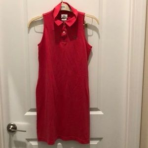 Lacoste pink sleeveless polo dress